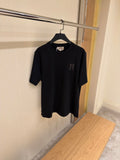 "H'Cheval" t-shirt with leather detail