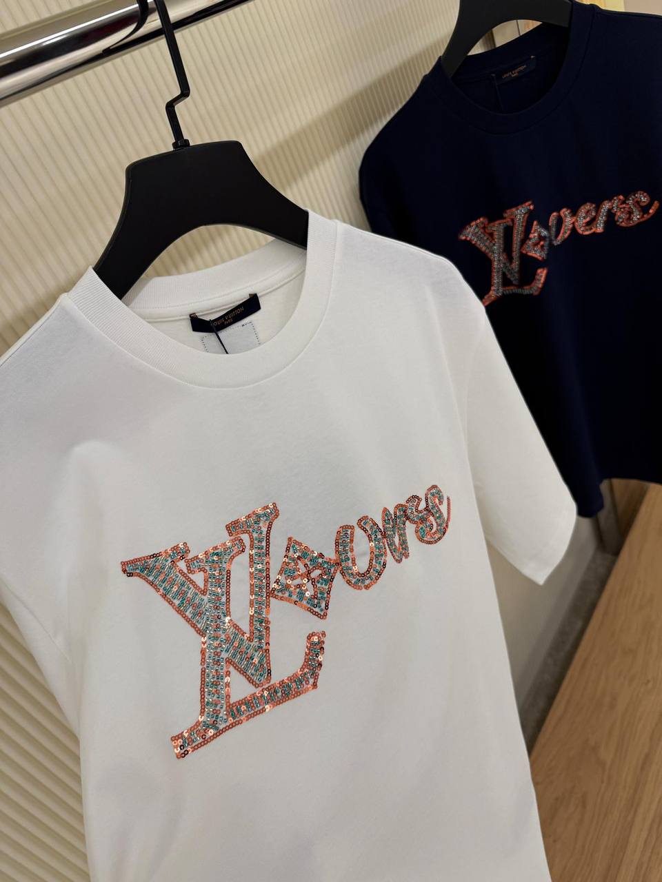 LV Embroidered Short-Sleeved T-Shirt