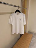 "H'Cheval" t-shirt with leather detail